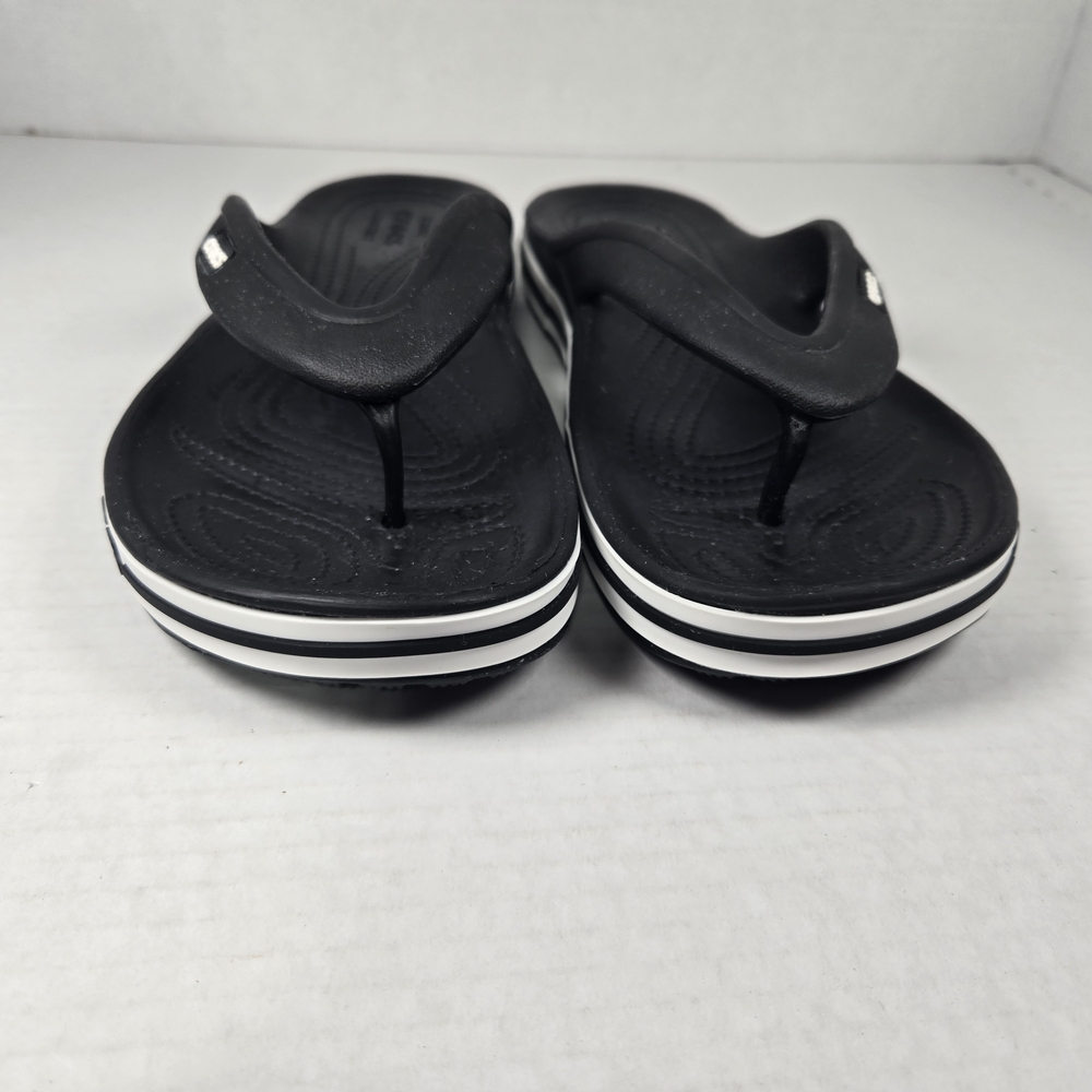Crocs Adult Unisex Bayaband Black and White Flip Flop Sandals Size M6 W8 - Picture 3 of 7